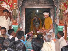 Hanuman Garih Temple with Young Priest in Ayodhya, India