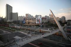 Harbor Drive Pedestrian Bridge in downtown San Diego