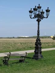 partial view of ALITTLEMORELOVE art installation in front of Panzerwiese