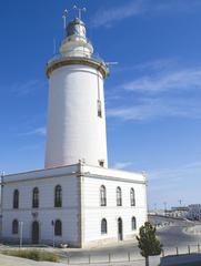 La Farola De Málaga lighthouse in Málaga, Spain