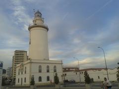 Málaga lighthouse against a blue sky