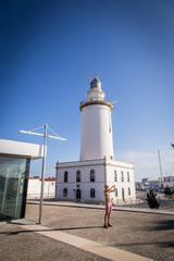 Port of Málaga with clear blue sky