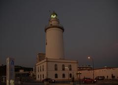 La Farola Málaga at night 2023