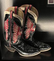 Johnny Cash's cowboy boots on display