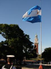 Aerial view of Buenos Aires cityscape with iconic landmarks visible