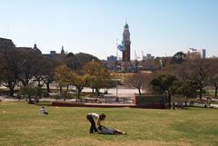 Plaza San Martín with Torre Monumental in the background, located in Retiro, Buenos Aires, Argentina