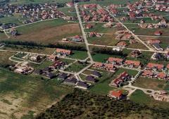 Aerial view of Telki, Hungary