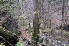 View of the hermitage from the path to the castle from above