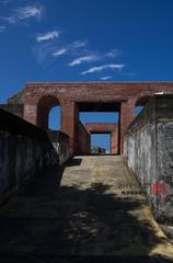 Cihou Fort in Taiwan with unique architectural design featuring a mix of Western and Chinese styles