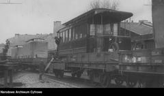 Newly delivered P9 trailer wagons at tram power station in Warsaw