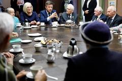 Premier Mateusz Morawiecki during a visit to the Warsaw Uprising Museum in 2018