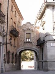 Calle de Madrid street view beside Plaza de la Villa in Madrid, Spain