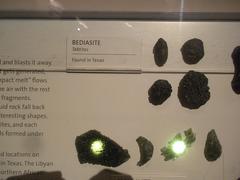 Bediasite and moldavite samples at Griffith Observatory