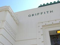 Detail of facade of Griffith Observatory, Los Angeles