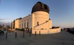 Griffith Observatory at sunset with a vibrant sky in the background