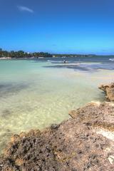 Rocky Cay beach and islet in the Caribbean Sea