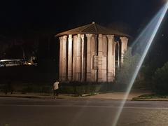 Temple of Hercules Rome illuminated at night