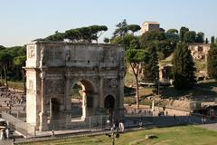 The Arch of Constantine and the Palatine Hill in Rome