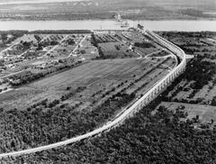 Construction of the Huey P. Long Bridge in Jefferson Parish, Louisiana