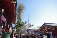 Tokyo Skytree viewed from Asakusa Temple