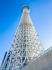 Tokyo Skytree against a clear blue sky