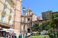 La Seu Cathedral in Valencia, Spain with a picturesque blue sky