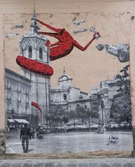 Mural at Plaça de la Reina on Carrer d'Entença, Valencia