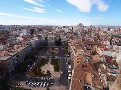 Plaza de la Reina view from Tower of Valencia Cathedral