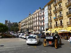 Plaza de la Reina in Valencia panoramic view