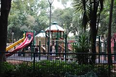 Playground area in Parque España, Mexico City