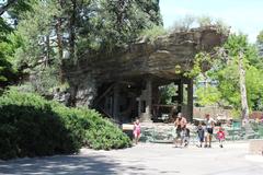 Denver Zoo entrance with visitors