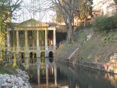 Loggia Valmarana reflected in Roggia Seriola at Giardini Salvi