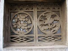 Brick carving on the wall