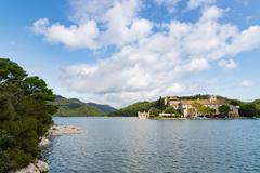 A view of St. Mary Island in Mljet National Park, Croatia