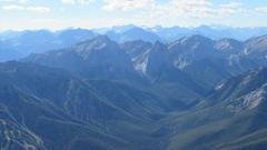 Valley between Mt Norquay and Cascade Mountain from Cascade Mountain summit