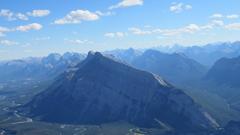 Mount Rundle in Banff National Park seen from Cascade Mountain Summit