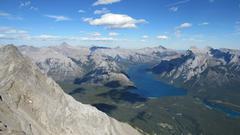 Lake Minnewanka from Cascade Mountain summit