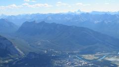 Sulphur Mountain and Banff view from Cascade Mountain Summit