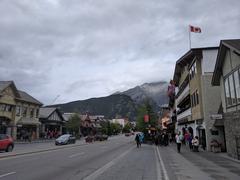 A day in Banff with scenic mountain views and a blue sky