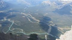 Bow Valley and Bow River from Rundle Summit