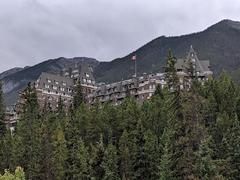 Scenic view of Banff with Canadian Rockies and Bow River