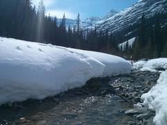 river near Lake Louise in Banff