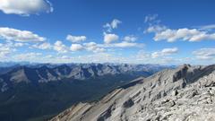 Banff National Park from Cascade Mountain Summit in the Rocky Mountains