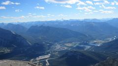 Banff, Alberta Canada seen from Cascade Mountain