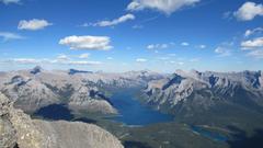 Lake Minnewanka seen from Cascade Mountain Summit