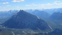 Mount Rundle in Banff National Park viewed from Cascade Mountain Summit