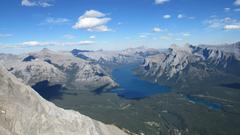 Lake Minnewanka seen from Cascade Mountain Summit