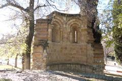 ruins of the small Romanesque church of San Pelayo de Ávila in El Retiro, Madrid