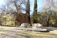 Ruins of the small Romanesque church of San Pelayo de Ávila in El Retiro, Madrid