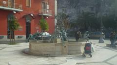 Fountain in Piazza Medaglie D'Oro in Capua, Italy